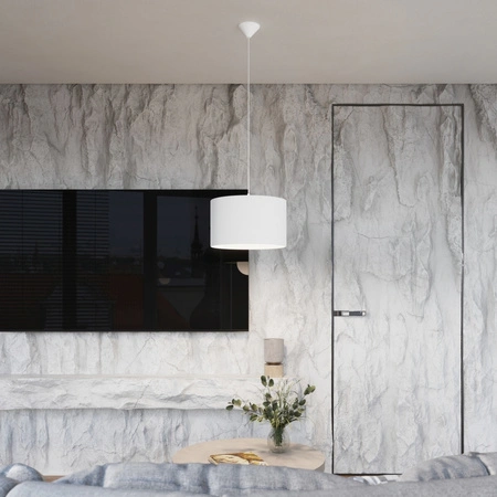 Lampa Sufitowa Wisząca Zwis E27 Żyrandol Owalna Biała Minimalistyczna Nova Sollux