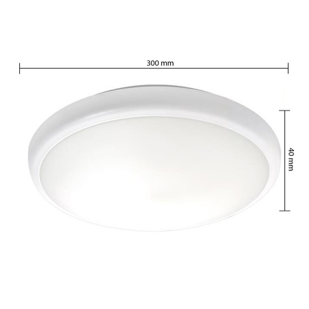 Plafon LED Lampa Sufitowa Łazienkowy Natynkowy 22W 2200lm 4000K Neutralny 120° Okrągły Biały IP65 Midas Masterled