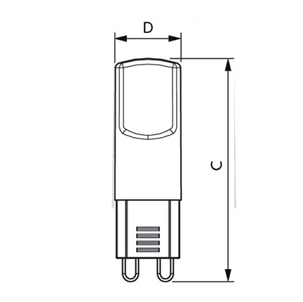 Żarówka LED G9 2W = 25W 220lm 2700K biała ciepła 300° PHILIPS