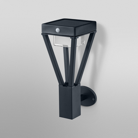 Lampa Ogrodowa Zewnętrzna Kinkiet Elewacyjny LED 6W 550lm 3000K IP44 Czarny Z Czujnikiem Ruchu i Zmierzchu Endura Ledvance