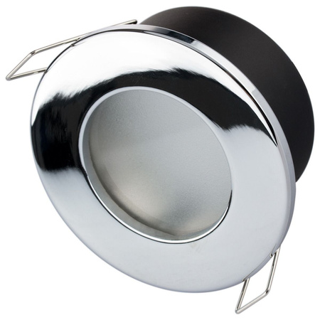 Zestaw Oprawa HALOGENOWA Hermetyczna Łazienkowa PODBITKA AQUS Chrom IP44 + LED GU10 5W 4000K Lumiled