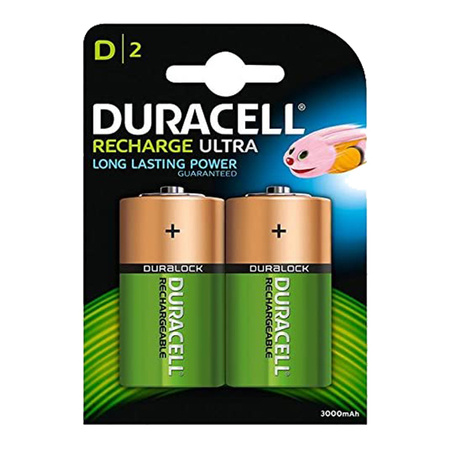 AKUMULATORY Baterie Duracell RECHARGEABLE HR20 D 3000MAH NIMH Blister 2szt