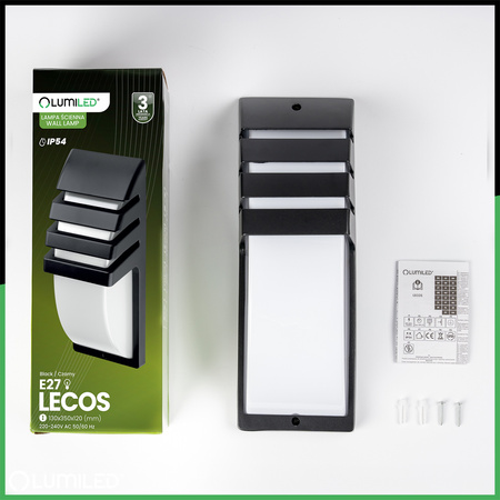 Lampa Ogrodowa Kinkiet Elewacyjny E27 LED 35cm LECOS LUMILED