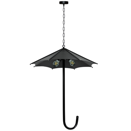 Lampa Wisząca Sufitowa Żyrandol 3xE27 PARASOL Czarna - GOLDLUX (Polux)
