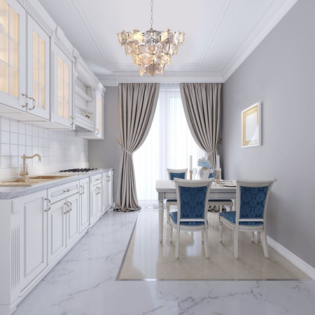 Lampa Sufitowa Żyrandol DIANA Chrom 6xE14 Milagro