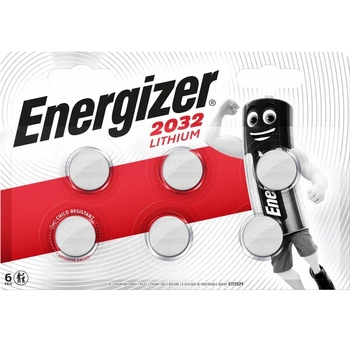 Baterie ENERGIZER DO URZĄDZEŃ ELEKTRONICZNYCH CR2032 Blister 6szt