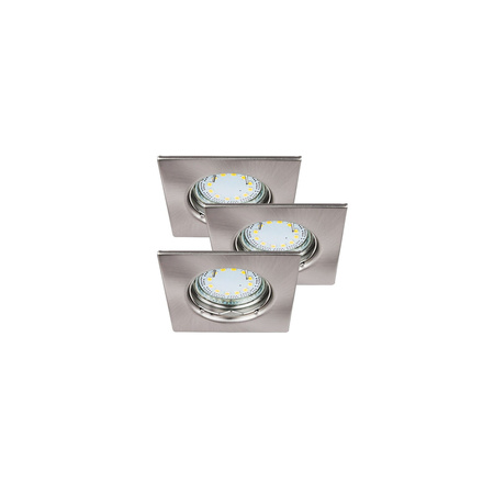 3x Oprawa Podtynkowa Lampa Punktowa Spot GU10 3W 240lm 3000K Chrom Klasyczny Lite 1054 Rabalux