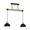 Lampa Wisząca Sufitowa ERIK Czarna Drewniana 2xE27 Milagro