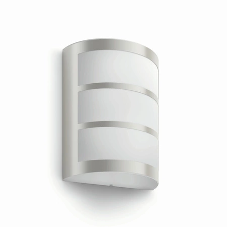 Kinkiet Ogrodowy Lampa Elewacyjna Zewnętrzna LED 6W 600lm 2700K IP44 Srebrna Python Philips