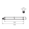 Oprawa Liniowa Lampa Sufitowa LED 50W 150cm 6000lm 4000K Neutralna 145° IP65 Natynkowa Biała TP KANLUX