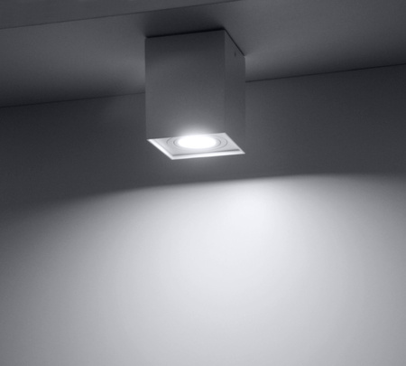 Oprawa sufitowa natynkowa Hadar Q1 1xGU10 ruchoma kwadrat biała