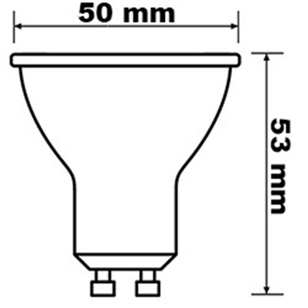 Żarówka LED GU10 4,5W = 35W 350lm 2700K Ciepła 120° BELLALUX
