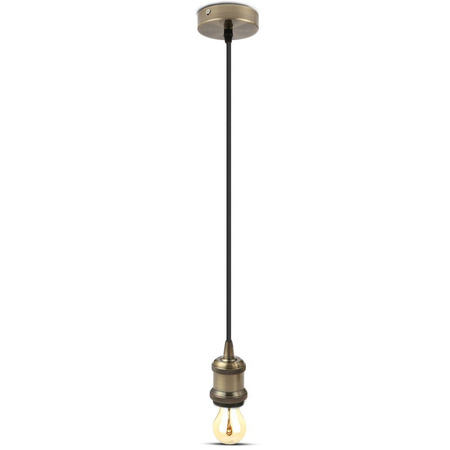 Lampa Wisząca Oprawa E27 Metalowy klosz brązowy VT-7555 V-TAC