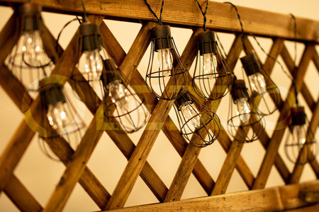 Girlanda Solarna LED Łańcuch Ogrodowy Loft Ozdobny 3.8m 10x Wiszące Żarówki