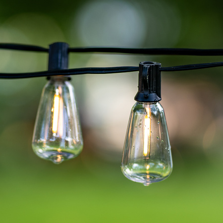 Girlanda Solarna Ogrodowa 40x LED Ozdobne Żarówki 14,5m 2700K Ciepła + Pilot PYRIS LUMILED