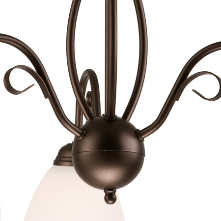 Lampa Wisząca Sufitowa ADELLE 3xE27 Biała Drewniana Klasyczna LM-3.6 Lamkur