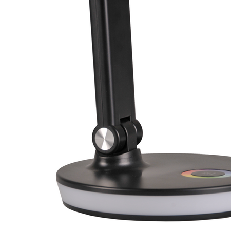 Lampka Biurkowa LED Stołowa 7W 450lm 4000K Neutralna RGB 120° Czarna Ściemnialna Neptun Sanico Goldlux