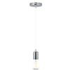 Lampa Wisząca Oprawa E27 Chromowy klosz z białym kablem VT-7338 V-TAC