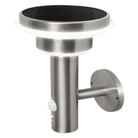 Lampa Ogrodowa Zewnętrzna Kinkiet Elewacyjny LED 6W 400lm 3000K IP44 Srebrny Z Czujnikiem Ruchu i Zmierzchu Endura Ledvance