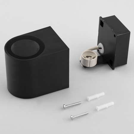 Kinkiet Ogrodowy Elewacyjny Lampa Zewnętrzna GU10 ALLIUM Czarna LUMILED