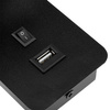 Lampa ścienna Kinkiet GU10 RING z USB i włącznikiem czarny