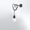 Lampa Ścienna Kinkiet E27 Nieregularna Czarna Industrialna Edison Sollux