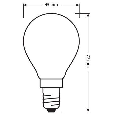 3x Żarówka LED P45 Kulka E14 5.5W = 60W 806lm 2700K Ciepła 300° BASE Osram