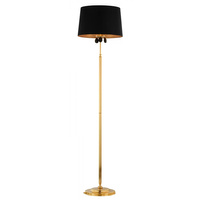 Lampa Podłogowa Stojąca EGIDA 3xE27 Abażur 166cm Elegancka Czarno-Złota Jupiter