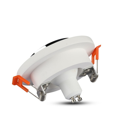 Oprawa Sufitowa Podtynkowa Oczko GU10 Okrągła Biała/Chrom VT-862 V-TAC - 5 Lat Gwarancji