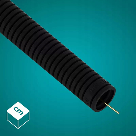 Rura Karbowana RKGS 20mm 750N Peszel z Pilotem do Zabezpieczania Kabli 25m Czarny AKS ZIELONKA