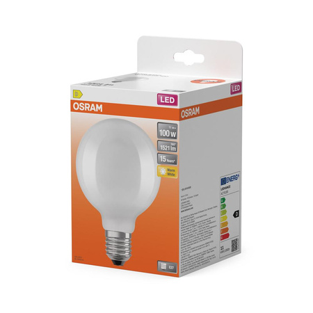 Żarówka LED G95 Kula E27 11W = 100W 1521lm 2700K Ciepła 300° Retrofit Filament CLASSIC Osram