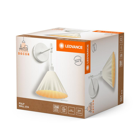 Lampa Ścienna Dekoracyjna Kinkiet Oprawa Natynkowa E14 Biały Decor Ledvance