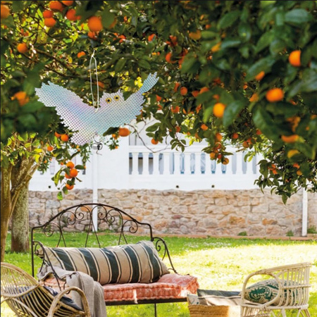 2x Odstraszacz na Ptaki Odbłyskowy Sowa z Dzwonkiem Wisząca