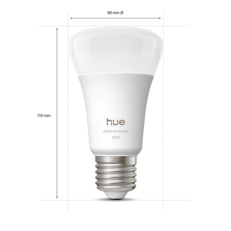 Żarówka LED E27 A60 8.1W = 75W 1100lm 1800-20000K CCT + RGB SMART Inteligentna Bluetooth ZigBee White and Color Ambiance Philips HUE