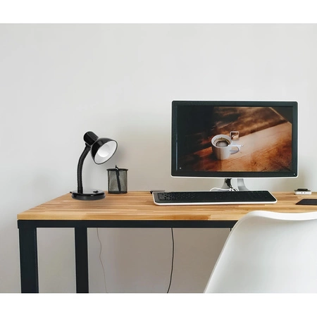 Lampka Biurkowa Stołowa Regulowana Szkolna Nocna E27 Fupi Czarna