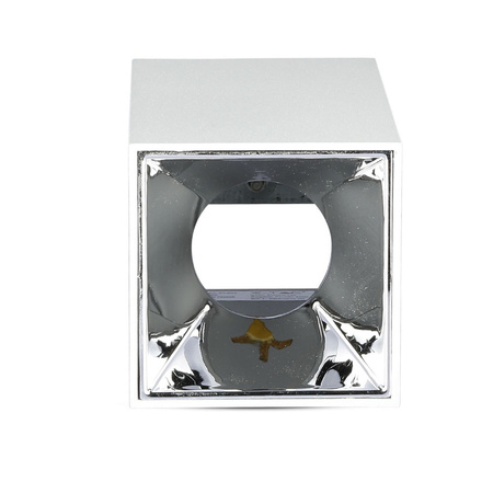 Oprawa Sufitowa Natynkowa Spot GU10 Kwadratowa Biała/Chrom VT-882 V-TAC