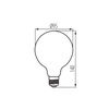 Żarówka LED E27 Edison G95 7W = 55W 725lm 2500K Ciepła Bursztynowa XLED Filament Kanlux