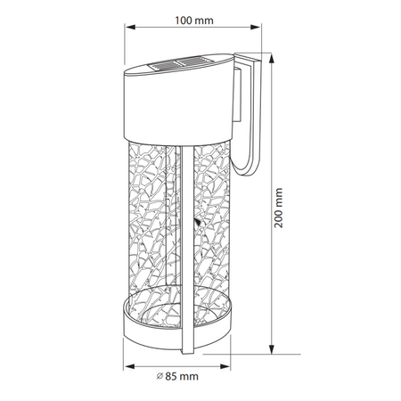 Kinkiet Lampa Solarna LED Ogrodowa Elewacyjna 4000K IP44 Czujnik Zmierzchu