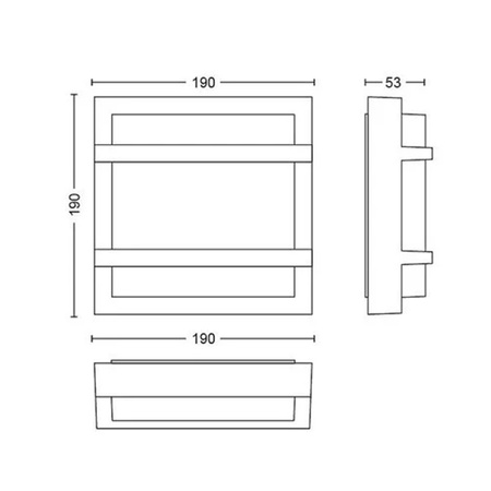 Kinkiet Ogrodowy Lampa Elewacyjna Zewnętrzna LED 12W 1200lm 4000K IP44 Antracyt Petronia Philips