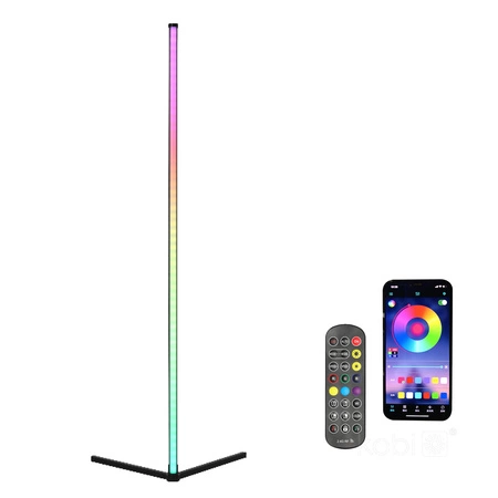 Lampa Podłogowa Stojąca LED 6W RGB 180° Akumulatorowa Czarna Play Kobi