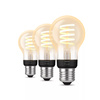 3x Żarówka LED E27 A60 7W = 40W 550lm 2200-4500K CCT FILAMENT SMART Inteligentna Bluetooth ZigBee White Ambiance Philips HUE