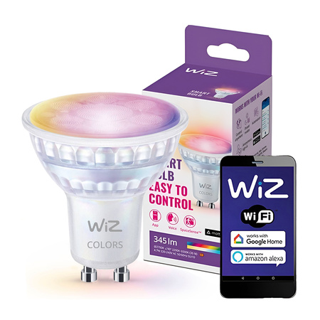 Żarówka LED GU10 PAR16 4,7W = 50W 2200-6500K + RGB SMART WiFi/Bluetooth WiZ