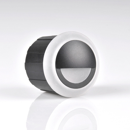 Lampa oprawa schodowa podtynkowa LED ogrodowa 3W 40lm IP44 4000K czarna Q4 GOLDLUX (Polux)