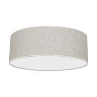 Plafon LED Lampa Sufitowa LINO Biała Lniana 3xE27 Okrągła 50cm Milagro