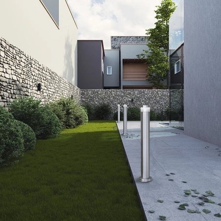 Lampa Ogrodowa Zewnętrzna SŁUPEK 60cm IP54 3W 300lm 2700k Ciepła Srebrny LUKAS Videx