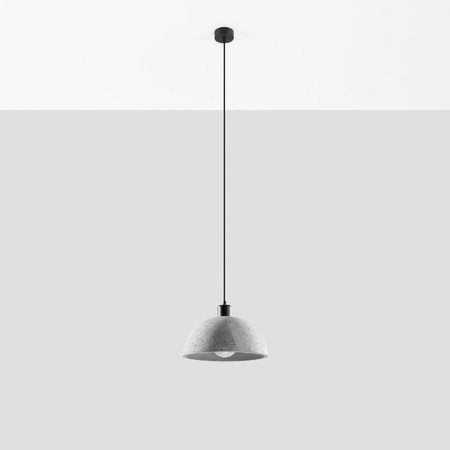 Lampa Sufitowa Wisząca Zwis E27 Okrągła Szara Industrialna Pablito Sollux