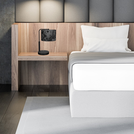 Lampka Biurkowa Stołowa LED SATINO Srebrna 1xE27 Milagro