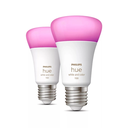 2x Żarówka LED E27 A60 11W = 75W 1055lm 2000-6500K CCT + RGB SMART Inteligentna Bluetooth ZigBee White and Color Ambiance Philips HUE