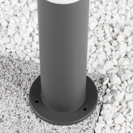 Lampa ogrodowa LED Słupek E27 OSLO TUBA GOLDLUX (Polux) NISKA SZARY 45cm