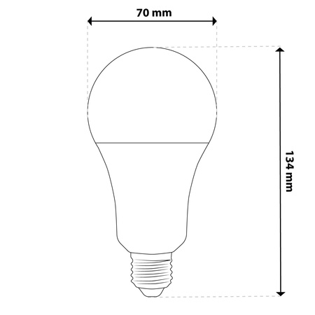 6x Żarówka LED E27 A70 18W = 150W 2430lm 6500K Zimna 260° LUMILED